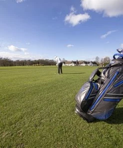 Longridge Elements Waterproof Stand Bag - Grey/Royal -Used Golf Products Sales Store 1648749124227